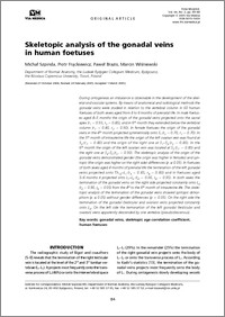 Skeletopic analysis of the gonadal veins in human foetuses