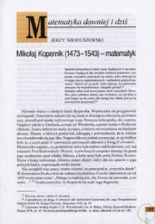 Mikołaj Kopernik (1473-1543) - matematyk