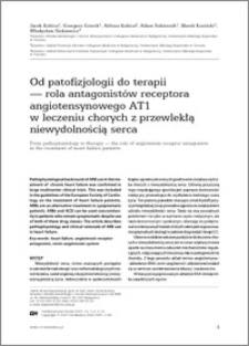 Od patofizjologii do terapii - rola antagonistów receptora angiotensynowego AT1 w leczeniu chorych z przewlekłą niewydolnością serca