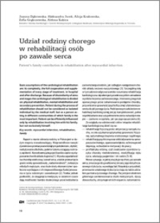 Udział rodziny chorego w rehabilitacji osób po zawale serca