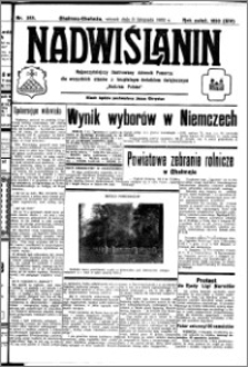 Nadwiślanin. Gazeta Ziemi Chełmińskiej, 1932.11.08 R. 14 nr 255