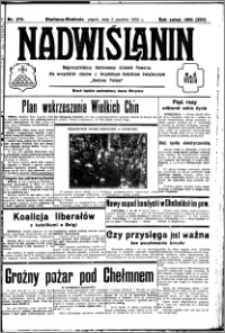 Nadwiślanin. Gazeta Ziemi Chełmińskiej, 1932.12.02 R. 14 nr 275