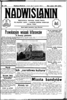 Nadwiślanin. Gazeta Ziemi Chełmińskiej, 1932.12.06 R. 14 nr 278