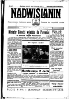 Nadwiślanin. Gazeta Ziemi Chełmińskiej, 1936.04.26 R. 18 nr 47