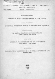 Studia Societatis Scientiarum Torunensis. Sectio F, Astronomia Vol. 4 nr 6 (1970)