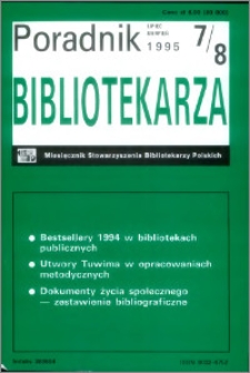 Poradnik Bibliotekarza 1995, nr 7-8