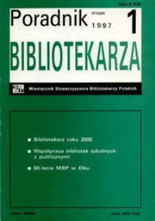 Poradnik Bibliotekarza 1997, nr 1