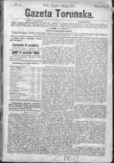 Gazeta Toruńska 1889, R. 23 nr 1
