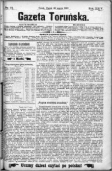 Gazeta Toruńska 1890, R. 24 nr 72