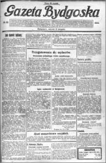 Gazeta Bydgoska 1922.08.22 R.1 nr 43