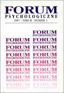 Forum Psychologiczne 1997 T.2 nr 1