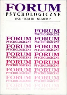 Forum Psychologiczne 1998 T.3 nr 2