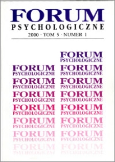 Forum Psychologiczne 2000 T.5 nr 1