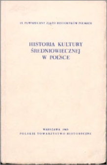 Historia kultury średniowiecznej w Polsce