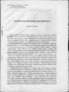 Ludwik Kolankowski jako historyk