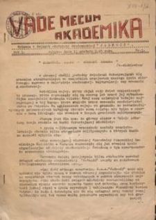 Vade Mecum Akademika / Związek Młodzieży Akademickiej "Jedność" R. 1 nr 1 (1945)