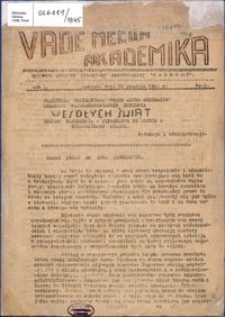 Vade Mecum Akademika / Związek Młodzieży Akademickiej "Jedność" R. 1 nr 2 (1945)