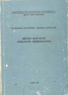 Metody badawcze astrofizyki obserwacyjnej