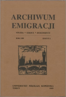 Archiwum Emigracji : studia, szkice, dokumenty Z. 2 (1999)