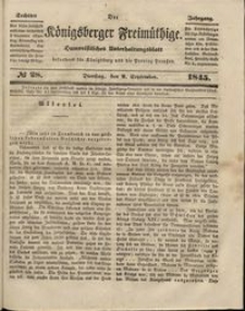 Königsberger Freimüthige Jg 6 nr 28 (2 September 1845)