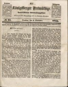 Königsberger Freimüthige Jg 6 nr 15 (4 November1845)