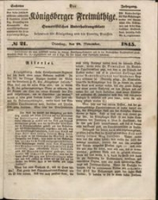 Königsberger Freimüthige Jg 6 nr 21 (18 November1845)