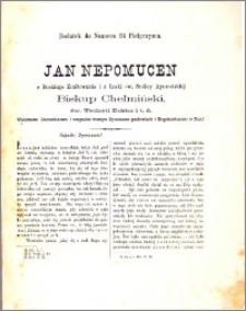 Pielgrzym, pismo religijne dla ludu 1885 dodatek specjalny do nr 24