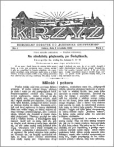 Krzyż 1929, R. 1, nr 1