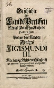 Geschichte der Preußischen Lande königlisch-polnischen Antheils..., t. 5