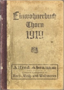 Einwohnerbuch von Thorn und Umgebung 1919