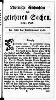 Thornische Nachrichten von Gelehrten Sachen, 1762.11.15 nr 21
