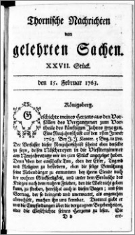 Thornische Nachrichten von Gelehrten Sachen, 1763.02.15 nr 27