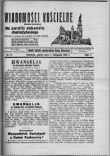 Wiadomości Kościelne : (gazeta kościelna) : dla parafij dekanatu chełmżyńskiego 1929, R. 1, nr 8