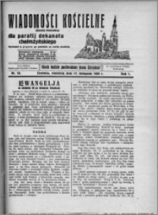 Wiadomości Kościelne : (gazeta kościelna) : dla parafij dekanatu chełmżyńskiego 1929, R. 1, nr 10