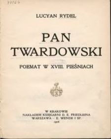 Pan Twardowski : poemat w XVIII pieśniach