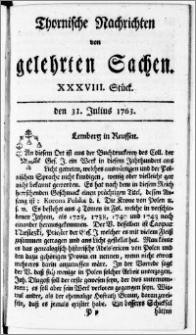 Thornische Nachrichten von Gelehrten Sachen, 1763.07.31 nr 38