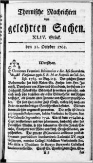 Thornische Nachrichten von Gelehrten Sachen, 1763.10.31 nr 44