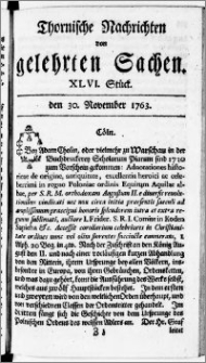 Thornische Nachrichten von Gelehrten Sachen, 1763.11.30 nr 46