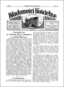Wiadomości Kościelne : przy kościele N. Marji Panny 1930-1931, R. 2, nr 38