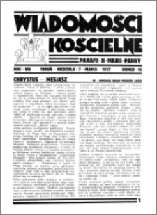 Wiadomości Kościelne : przy kościele N. Marji Panny 1936-1937, R. 8, nr 15