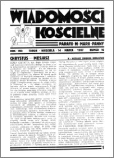 Wiadomości Kościelne : przy kościele N. Marji Panny 1936-1937, R. 8, nr 16