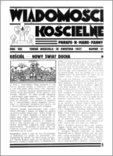 Wiadomości Kościelne : przy kościele N. Marji Panny 1936-1937, R. 8, nr 21