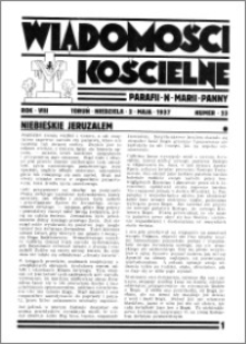 Wiadomości Kościelne : przy kościele N. Marji Panny 1936-1937, R. 8, nr 23