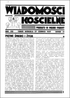 Wiadomości Kościelne : przy kościele N. Marji Panny 1936-1937, R. 8, nr 31