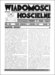 Wiadomości Kościelne : przy kościele N. Marji Panny 1936-1937, R. 8, nr 36