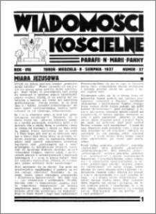 Wiadomości Kościelne : przy kościele N. Marji Panny 1936-1937, R. 8, nr 37