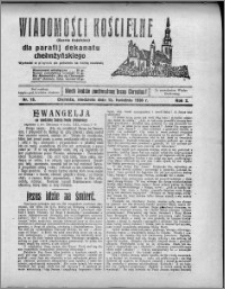 Wiadomości Kościelne : (gazeta kościelna) : dla parafij dekanatu chełmżyńskiego 1930, R. 2, nr 15