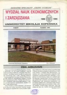 Głos Uczelni : pismo Uniwersytetu Mikołaja Kopernika R. 4=20 dodatek specjalny marzec (1995)