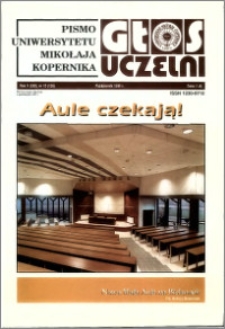 Głos Uczelni : pismo Uniwersytetu Mikołaja Kopernika R. 5=21 nr 10 (1996)