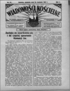 Wiadomości Kościelne : (gazeta kościelna) : dla parafij dekanatu chełmżyńskiego 1931, R. 3, nr 15